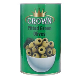 OLIVE CROWN GREEN PITTED OLIVE A10 TIN